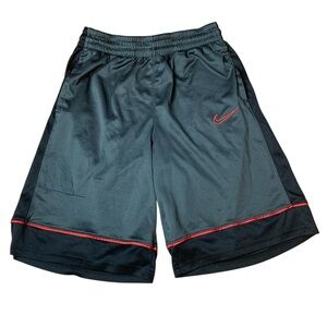 Nike Dri-FIT Mesh Basketball Shorts - Grey, Black & Red - Men's M